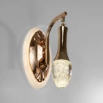 Modern LED Wall Light, 25 cm Height, 13 cm Width, Gold Color