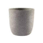 حوض زرع خرسانى اسطوانى الشكل، عرض 9 سم، ارتفاع 10سم، لون رمادى 