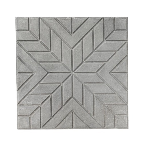 Decorative Cement Tile 40x40 cm, Height 4 cm, Cement Color | Al Sarif Building Materials