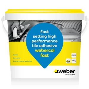 Low Dust Technology Tile Adhesive 19 kg Grey Powder | Sodamco-Weber