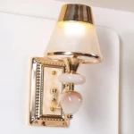 Classic Wall Light, 10 cm Width, 27 cm Height, Gold Color