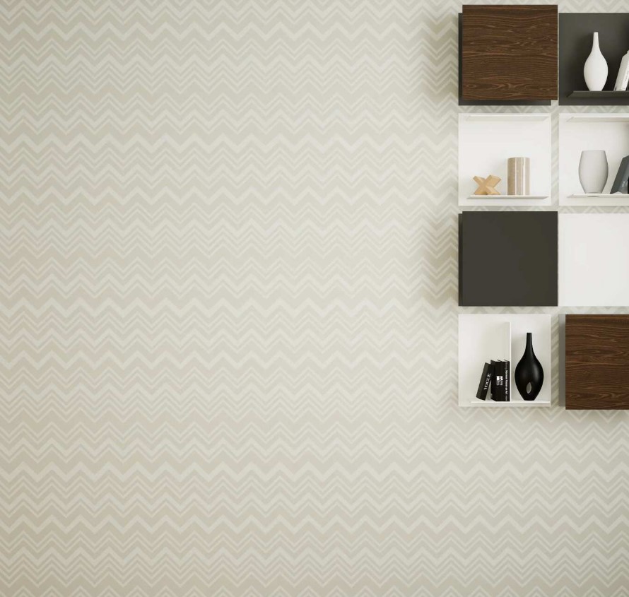 Wall Decoration 10m Length, 50cm Width, Geometric Design, Brown | 