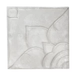 Concrete Tile Decorative Rose Design, Cement Color, Dimensions 40×40×5 cm | Al Sarif Company, model CONT-40405-GY-D42