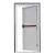 Fire door SFFECO  stainless steel  without Window  Model SF/SD Single Door leaf size 1950×900   mm  Color Gray