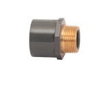 جلبة بلاستيك بسن نحاس خارجي جدول 80 أبلكو مقاس 1 إنش اللون رمادي