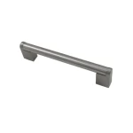 مقبض خزانة مطبخ ستانلس ستيل شكل مستدير، طول 16 سم، لون استيل | روائع المطابخ