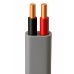 كابل مسطح 1.5 ملم 2 خط نحاس مصمت 300/500 فولت، عزل (PVC 85°C)، غلاف رمادي، طول 50 متر | السعودية للكابلات