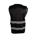 Medium duty safety vest, black color, with reflective strip and velcro, weight 1 kg, size xl