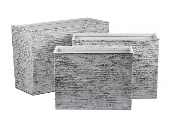 Fiber Cement Plant Pot 28x28x31 cm, Gray | Sultan Garden Center