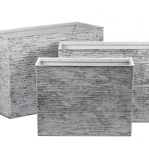 اصيص نباتات فايبر اسمنتى 28x28x31 سم، رمادى | حدائق السلطان