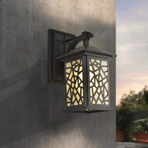 Decorative Lamp with Base Diameter 13 cm, Height 11 cm, Black Color | 47182