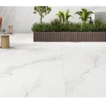 ارضيات بورسلان هندي، لون ابيض، موديل جلاسير، مقاس 0.6×120×278 سم