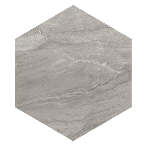 Lajessy Hexagonal Ceramic Tile 58.5×67.5 cm, 14 mm Thickness, Dark Gray | Lajessy