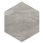 Lajessy Hexagonal Ceramic, Dark Gray , Dimensions 58.5 × 67.5 cm, 14 mm Thickness
