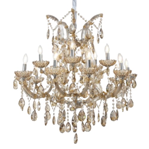 Elegant Ceiling Crystal Lighting 135 cm Length, 85 cm Width, Gold | 4701