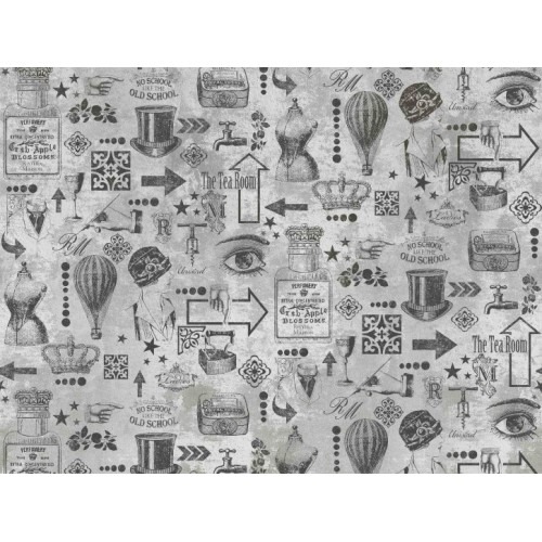 Dutch Modern Wall Covering 10 m x 0.53 m Gray, Model 300323 | Balbaid Decor Company