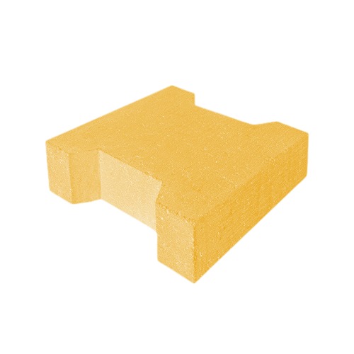 Behaton Interlock Paver Tiles Height 6 cm Yellow Color | Al hasaniah of tradeing&industry groub