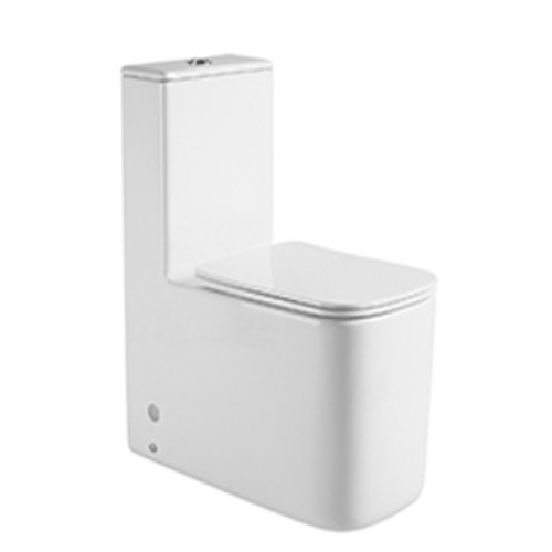 Floor Mounted Ceramic Restroom 25 cm White Square Cover UF | Al Muhaidib Sanitary and Ceramic