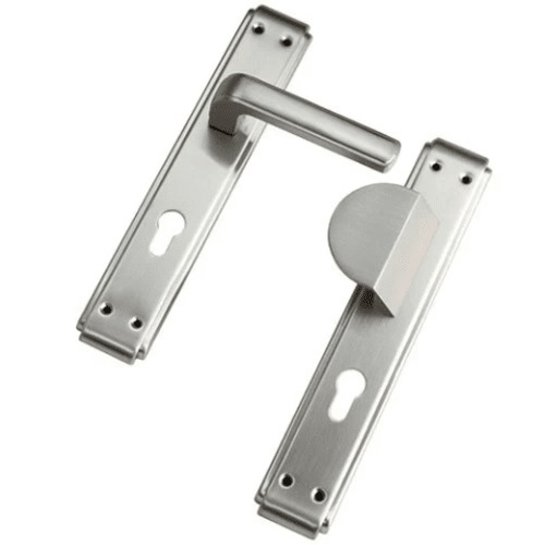 Silver Fixed and Movable Door Handles Left Direction | Dar Al Nijara Company