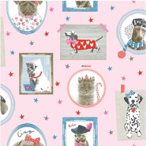 Wallpaper Kids Design Rose Color, Size 10m x 0.53m | Abyat Company