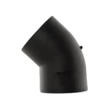كوع HDPE بلاستيك زاوية 45° مقاس 200 مم، سمك 7.7 مم، لون أسود | شركة الاتحاد للأنابيب