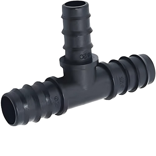 LDPE Plastic Reducing Tee 25x20 mm, Black Color | Al Wasail