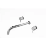 Wall Washbasin Mixer Diameter 4.6 cm Size 30 x 7 cm, Glossy Chrome 