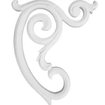 Decorative PU Foam Cornices, Dimensions 24.4x30.7cm, white color | Zakharef Company