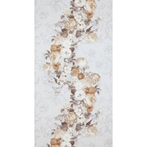 Dutch Floral Wall Covering 10m x 0.53m Light Gray, Model 17791 | Balbaid Decor Company