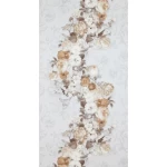 Dutch floral wall Covering, size 10 m x 0.53 m, light gray color, model 17791   