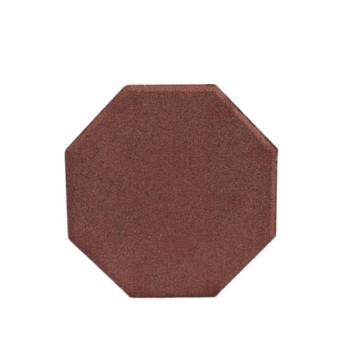 Octagonal Paving Floor Tiles 19.8×8 cm, Height 6 cm, Dark Red | Al Sarif Building Materials