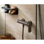 خلاط دش استحمام اشر رمادي، ابعاد 21×16×28 سم