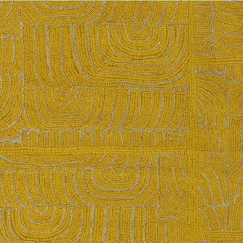 Belgian Patterned Wall Covering 1.005 cm x 70 m, Gold Color, Model Terra | Abyat Company
