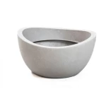 Light gray plastic planter