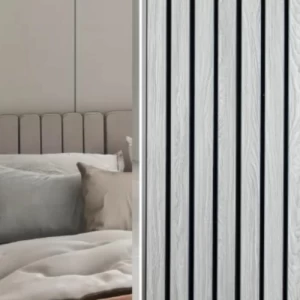 Wooden Wall Panels 20 cm Width 120 mm Thickness Light Gray | C-136