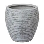 حوض زرع فايبر اسمنتى، مقاس 55x55x55 سم، رمادى 