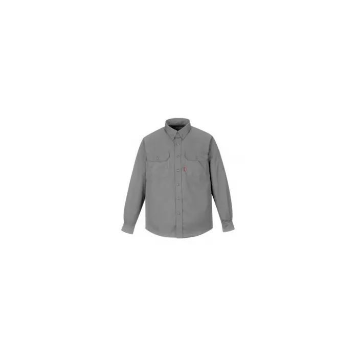 Flame Resistant Shirt with Treated FR Buttons, Size XXXXL, Gray Color | Reda Safe