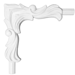 Decorative PU Foam Ceiling Cornices 25.6×25.6 cm, 4 Pieces, White | Zakharef Company