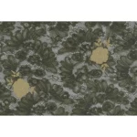 Italian Wall Covering Dark Green Color, Length 10 m, Width 0.73 m, Model 24040