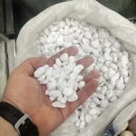 Chinese decorative stones, weight 2 kg, white color, size 3-5 cm