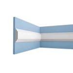 PU Foam Wall Frames, 4 cm Height, 1 cm Thickness, 2.44 m Length, White Color | Zakharef Company