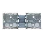 Dual Steel Electrical Switch Box Dimensions 72x72 mm, Depth 35 mm, Thickness 0.9 mm | Alfanar Company