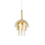 Modern Light with Three Layers, Demeter 25 cm, 19 cm, 11.5 cm, gold color