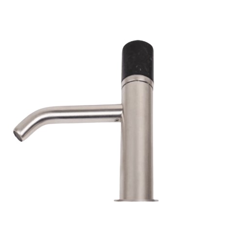 Washbasin Mixer Wall Mounted 23.4×15 cm Matte Nickel & Black Marquina Marble | Hatch Company