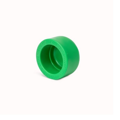 PPR/PPR-UV End Cap Size 50 mm, Green Color | Al-Manar Pipes Factory