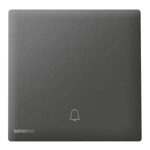 مفتاح جرس 10 امبير، 86×86 مم، فضي غامق، 250 فولت | Siemens (دلتا بيليوس)