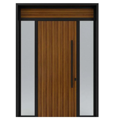 Aluminum Entrance Door Rust-Resistant Black with Brown, Model 86 | 
