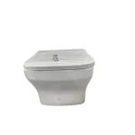 Wall-Hung Ceramic WC, Square, White, UF Cover, Size 40×35×48 cm 