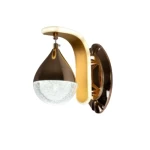 إضاءة حائطية ذهبية، طول اللمبة 14 سم، العرض 10 سم