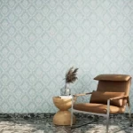 ورق جداري كلاسيك اخضر فاتح، طول 10 م، عرض 50 سم